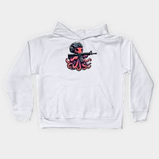 Tactical Octopus Adventure Tee: Where Intelligence Meets Style Kids Hoodie